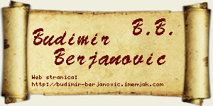 Budimir Berjanović vizit kartica
